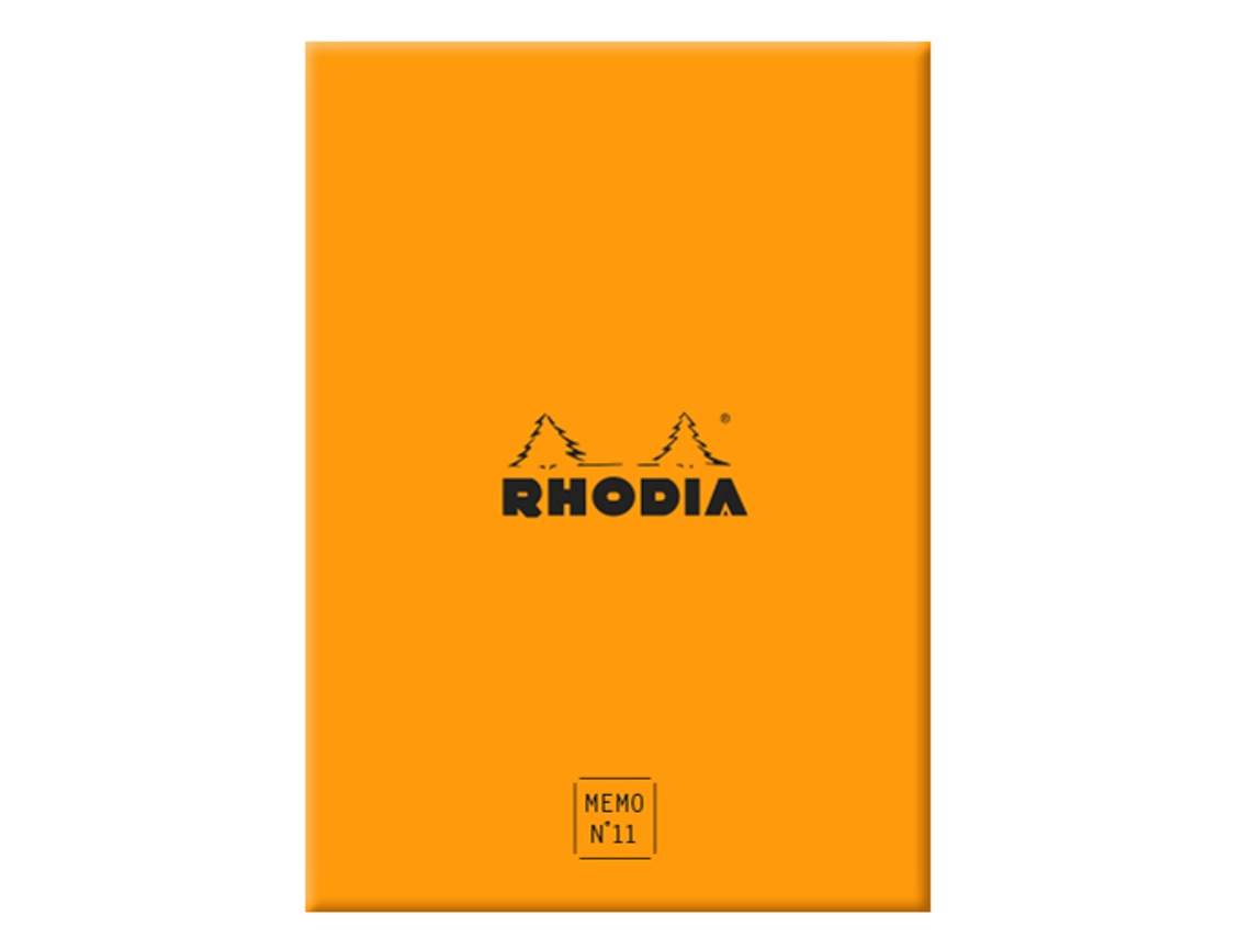 Bloc de Notas RHODIA No. 11 85 X 115 Mm Cuadros Naranja