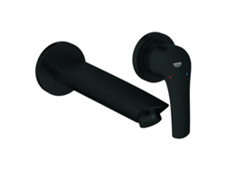 Grifo mezclador de lavabo Eurosmart de 2 orificios, instalación empotrada, salida de 209 mm, sin desagüe, 293382433, negro mate Grohe