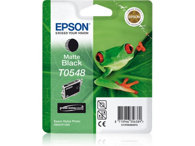 Cartucho de tinta original EPSON T0548, Rana 13 ml , Negro mate, C13T05484010