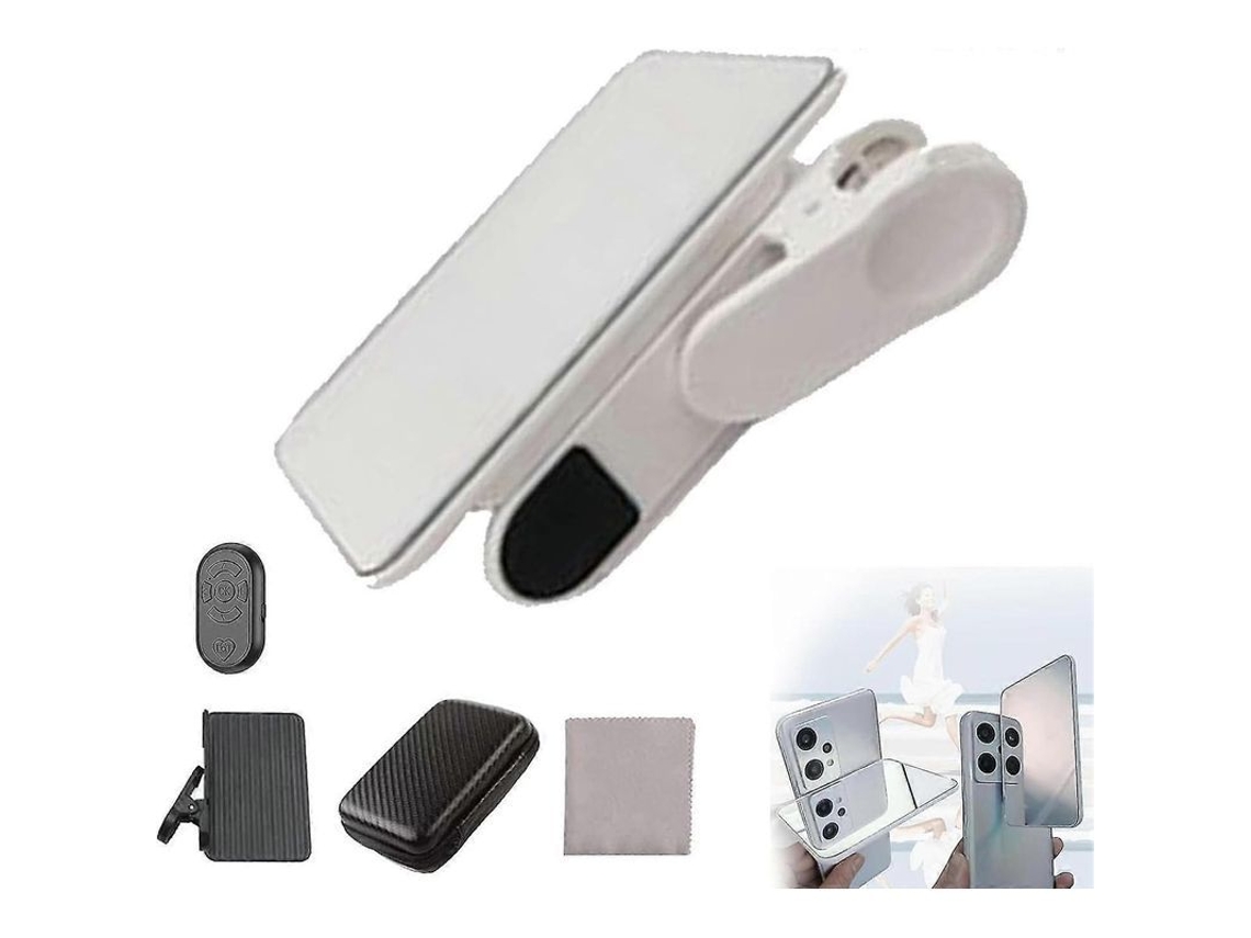 Kit de Clip com Espelho para Câmera de Celular, Refletor para Selfie, Acessório de Fotografia para Smartphone