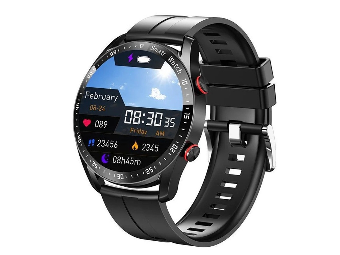 Reloj inteligente Yizhood de 1,3 pulgadas con Bluetooth y llamadas para monitorizar la salud, para hombre y mujer, color negro