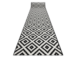 Alfombra de Pasillo Bcf Morad Diamantes Negro/Crema 60 cm