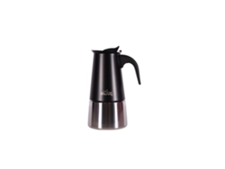 Cafetera espresso Any Morning de acero inoxidable, 300 ml, color negro, inducción, fácil limpieza