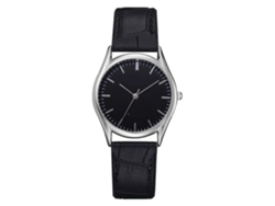 Reloj De Pareja De Aleación Moda Correa Pu Dial Redondo Analógico De Cuarzo