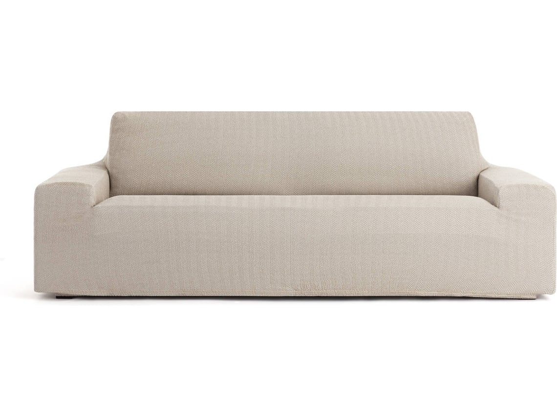 Funda de Sofá 2 Plazas EYSA Premium Jaz Tejido Multielástico (200 x 70 x 120 cm - Poliéster y Algodón - Lino)