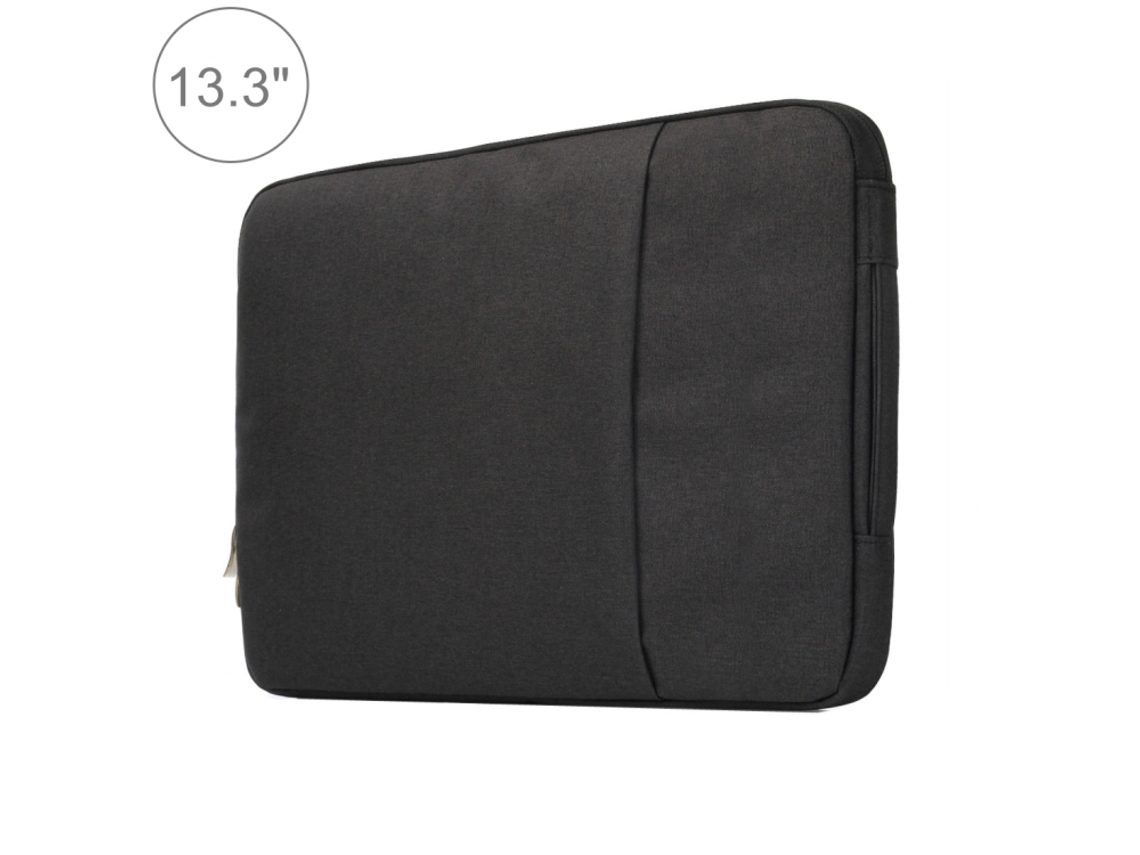 Bolso para portátil HALINUIA Universal de 13,3'' de tela vaquera con cremallera (35,5 x 26,5 x 2 cm, bolsillo exterior, forro de franela)