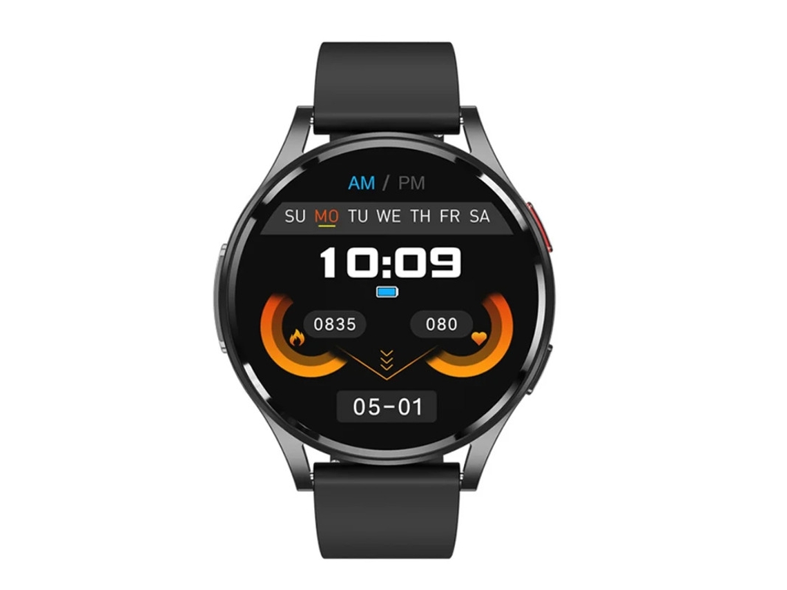 Reloj inteligente con llamadas Bluetooth, reproducción de música, notificaciones y monitorización de ECG, color negro. Bestvite