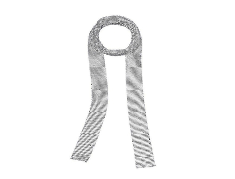 Collar de bufanda Fashion Simple Long Metal Personalidad de metal creativo Collar de bufanda para mujer (plata)