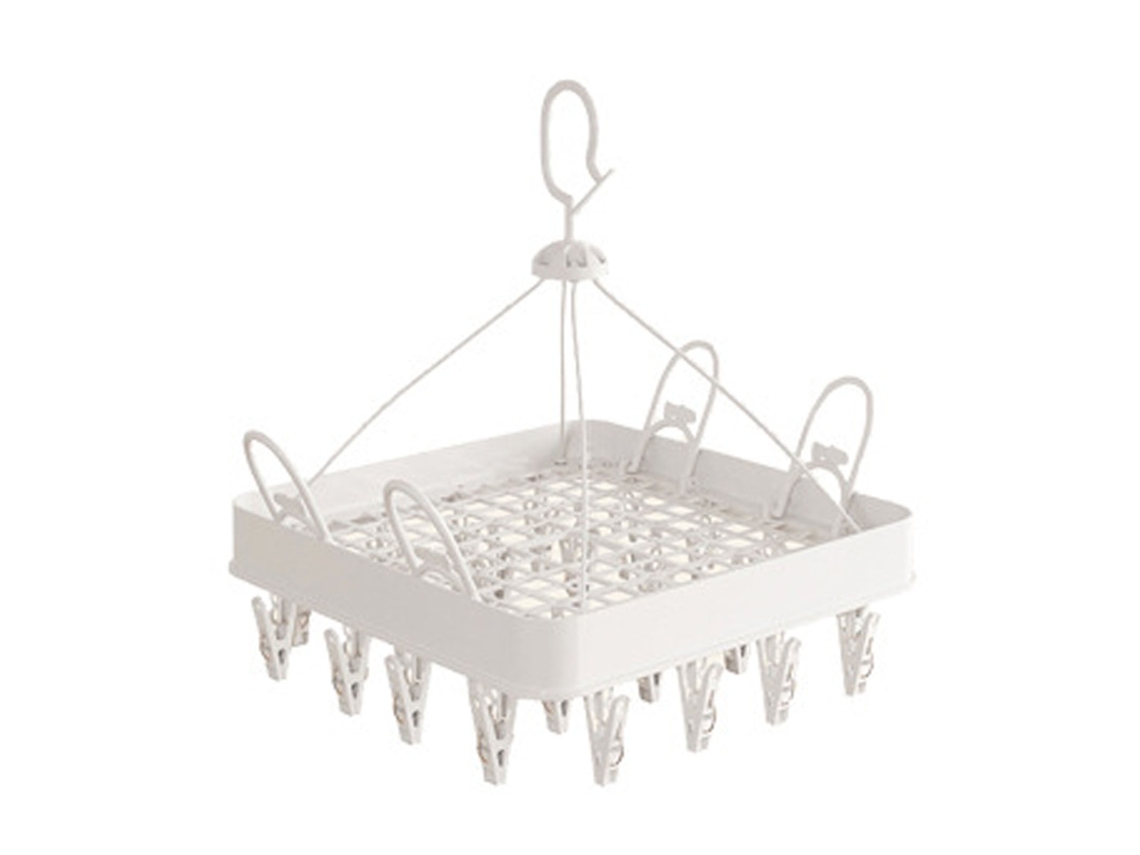 Perchero colgante con múltiples pinzas para ropa interior, percha cuadrada para el hogar