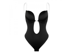 2026-body Moulant Femme Sans Bretelles Sans Dos Uk Col V Plongeant Sangle Ajustable Tanga Pxz M Negro