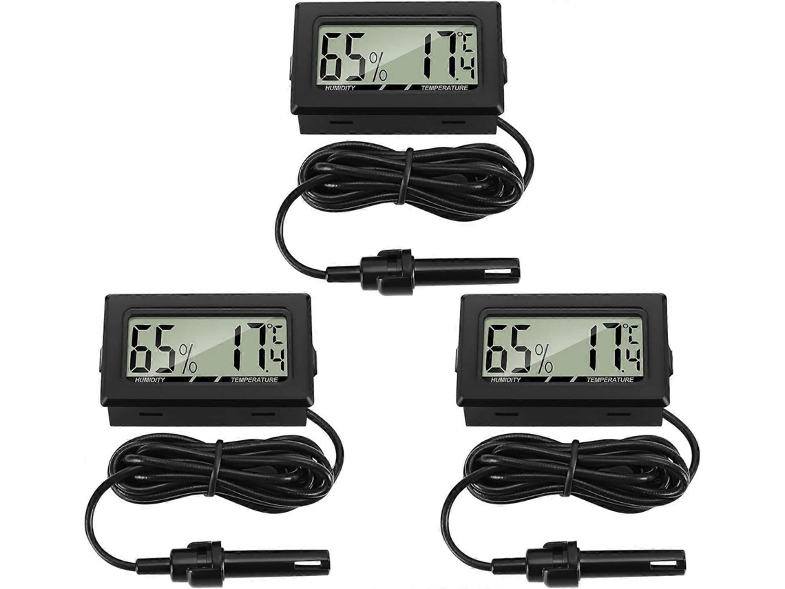 Termómetro e higrómetro digital de nuevo diseño con sonda para medir la temperatura. GOKOCO