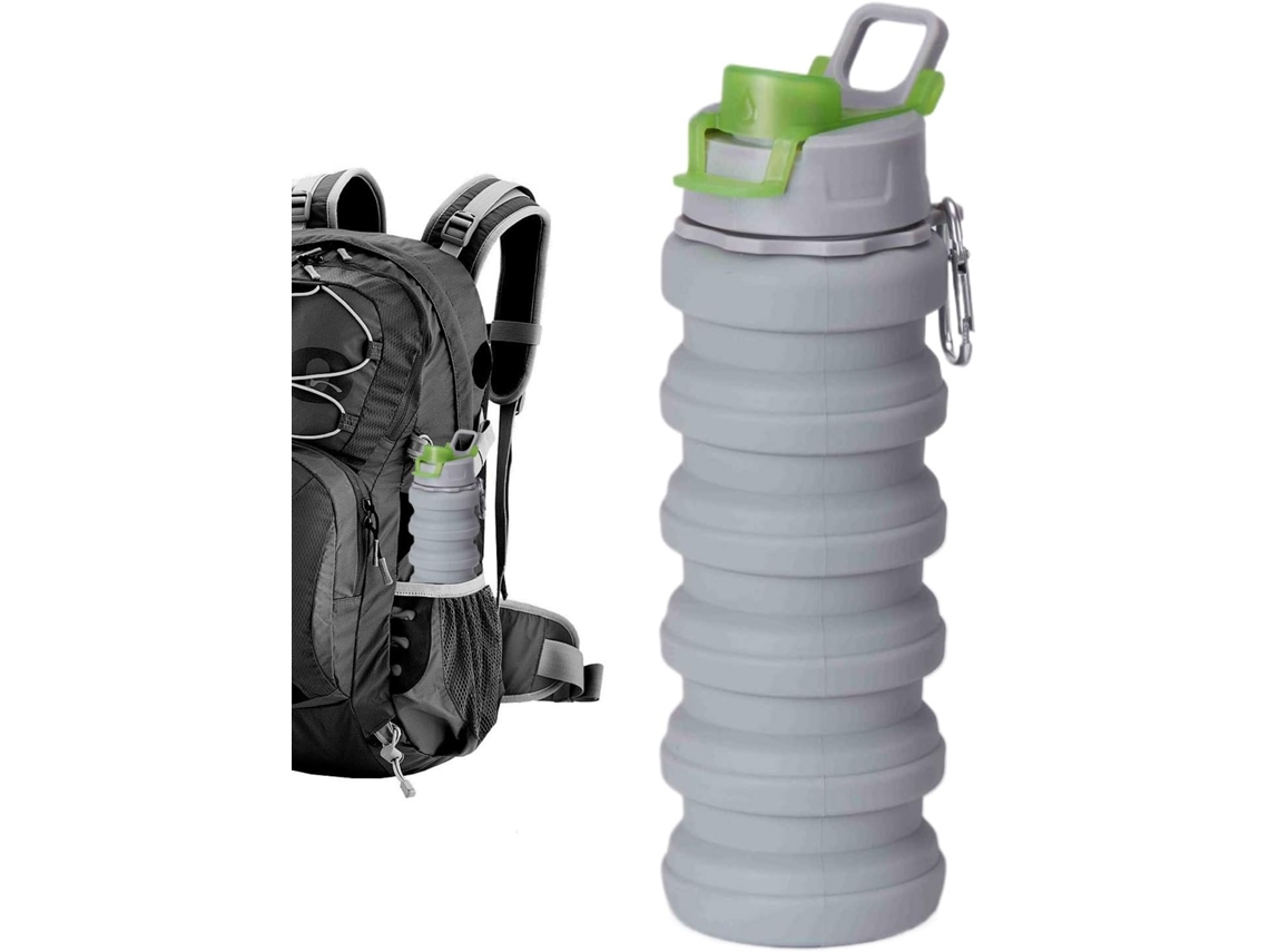 Vaso de agua plegable Slowmoose, de silicona, a prueba de fugas, para playa y camping.