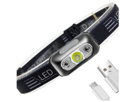 Linterna frontal Uv Púrpura Led Linterna ultravioleta Linterna Uv A prueba de lluvia Faros Batería Camping Caza Cabeza Antorcha Lámpara de luz (Neg...