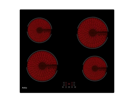 Placa de Vitrocerámica AMICA AV3540C (Eléctrica - 59 cm - Negro)
