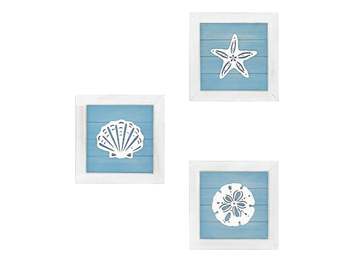 Decoración de pared 3D con estilo oceánico y decoración vintage