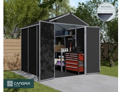 CANOPIA Rubicon Caseta de Jardín de Policarbonato 229X185X217 cm Gris Oscuro