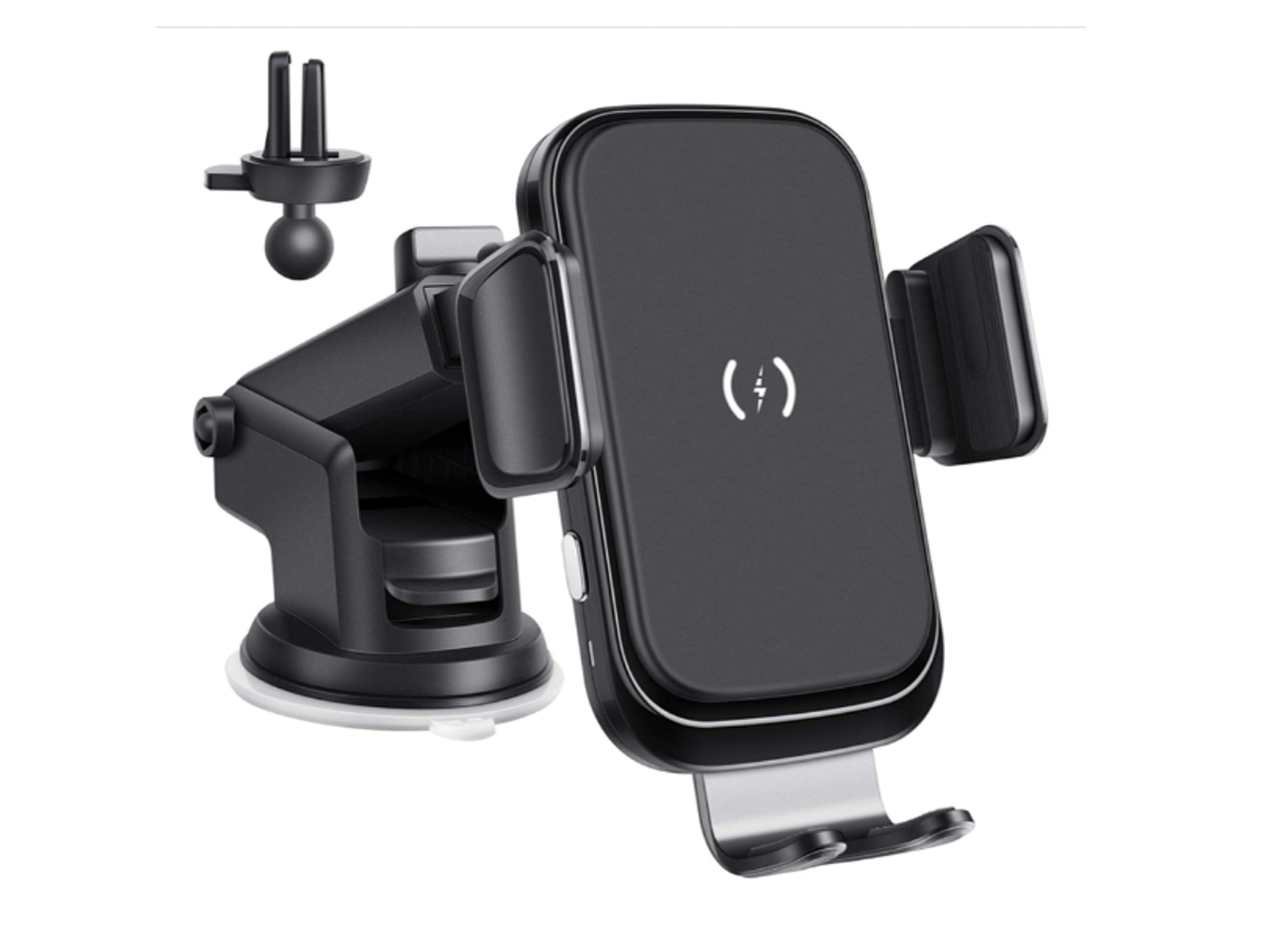 Cargador Carro Qi Fast Auto Fixação Brisa Yizhood Negro