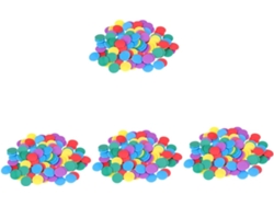 Juegos De Discos Redondos De Colores Para La Enseñanza, El Aprendizaje Y Las Matemáticas.