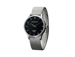 Reloj De Pulsera De Moda Para Hombre Con Correa De Pu, Esfera Redonda Analógica De Cuarzo (blanco Y Negro).