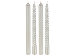 Velas de Navidad FÉÉRIC LIGHTS AND CHRISTMAS glitter 4pcs (Plateado)