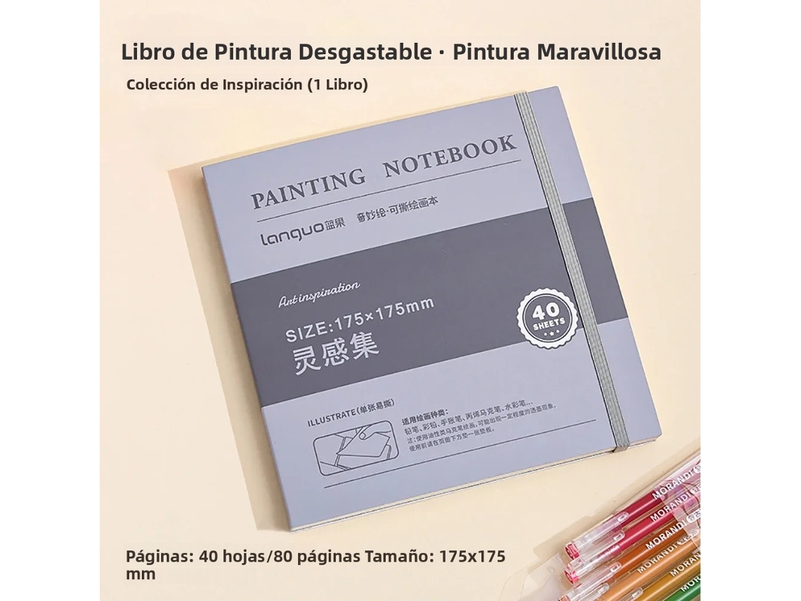 Cuaderno De Bocetos (17,5 X 17,5 Cm), Papel De 250 G/m², 40 Páginas Tamaño Mini