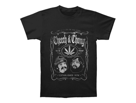 Camiseta ROCKINSTONE con etiqueta de whisky Cheech y Chong (XXXL)