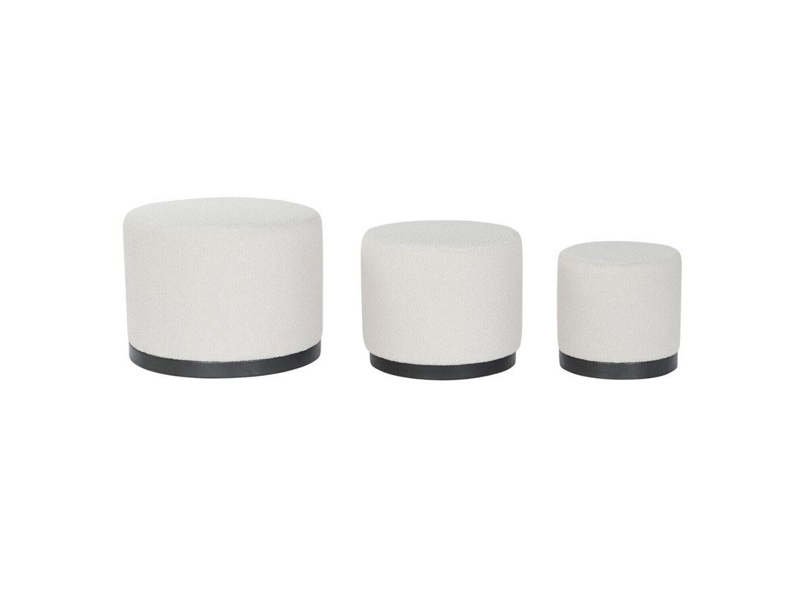 Set 3 Reposapies Poliester Mdf Borreguito 60x60x45cm