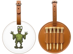 Bolsa para tees de golf Naughty Frog, negra, fácil de transportar | Sin marca