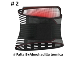 Cinturón de soporte lumbar para aliviar el dolor lumbar. Mdug (Negro, calefactable, talla S)