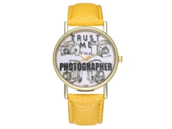 Elegante Reloj De Pulsera De Cuarzo Para Hombre Y Mujer (amarillo)