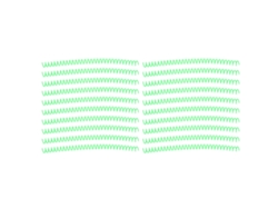 Kit Com 20 Espirais De Encadernação Verdes, 30 Buracos, 13mm, Capacidade Grande