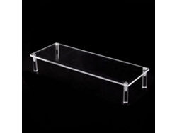 Estantería de acrílico transparente, 1 nivel, organizador de exhibición para figuritas, esmaltes de uñas, joyas, GOKOCO