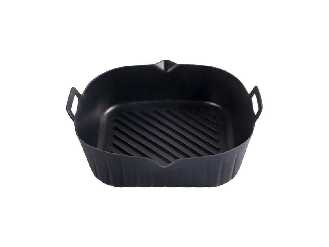 Molde de silicona negro para freidora de aire, bandeja antiadherente para hornear, horno y accesorio de cocina para pizza. MDUG