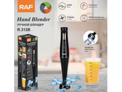 Batidora de mano eléctrica con regulación europea, barra auxiliar de cocina, barra individual con vaso Mdug (negro dorado)