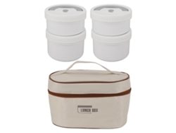 Set De Lonchera Térmica De Acero Inoxidable 316 Para Adultos Con Bolsa 4 Compartimentos