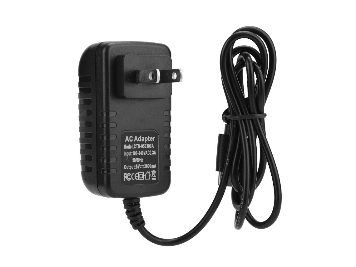 Adaptador de corriente integrado para Raspberry Pi 4 Modelo B con puerto de carga tipo C, 5 V/3 A, luz dorada