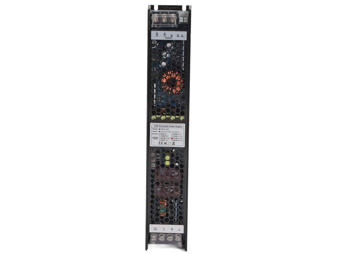 Fuente De Alimentación Ajustable De 250 W, 12 V/20,8 A Con Control Scr, Pwm Dali De 0 A 10 V, Carcasa De Aluminio.