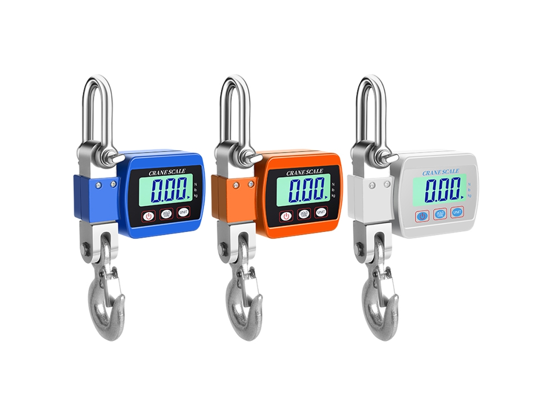 Balanza Digital Portátil Lcd Para Grúas De 0,05 A 500 Kg Con Conversión De Unidades.