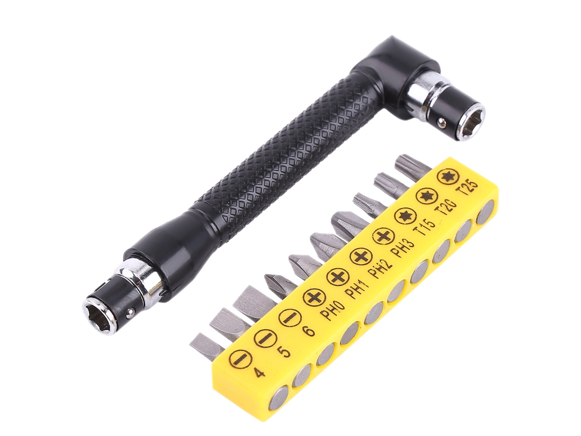 Llave Allen en forma de L de 1/4 de pulgada con doble cabezal y puntas ranuradas | Sin marca
