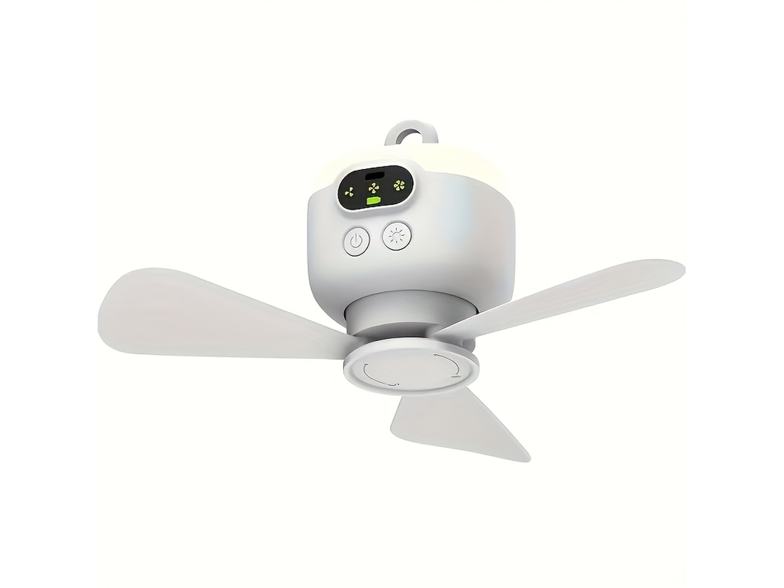 Ventilador de techo con control remoto USB, ligero, ideal para uso en exteriores, iluminación ambiental LED, enfriamiento rápido, fácil de usar - STELASPLEN