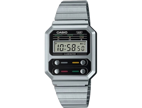 Reloj Digital CASIO Vintage Hombre (Acero - Plateado)