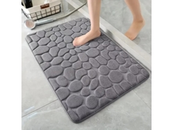 (gris) Alfombra De Baño Antideslizante 3d, Resistente A Pinchazos Y Absorbente, Lavable A Máquina, De Secado Rápido