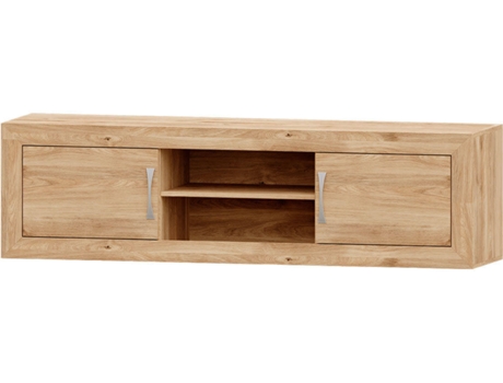 Mueble de TV MUEBLAM Niza (180x50x42 cm - Melamina - Roble y Plateado)
