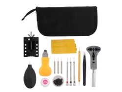 Kit de 15 herramientas de reparación y limpieza para relojes y llaves inglesas