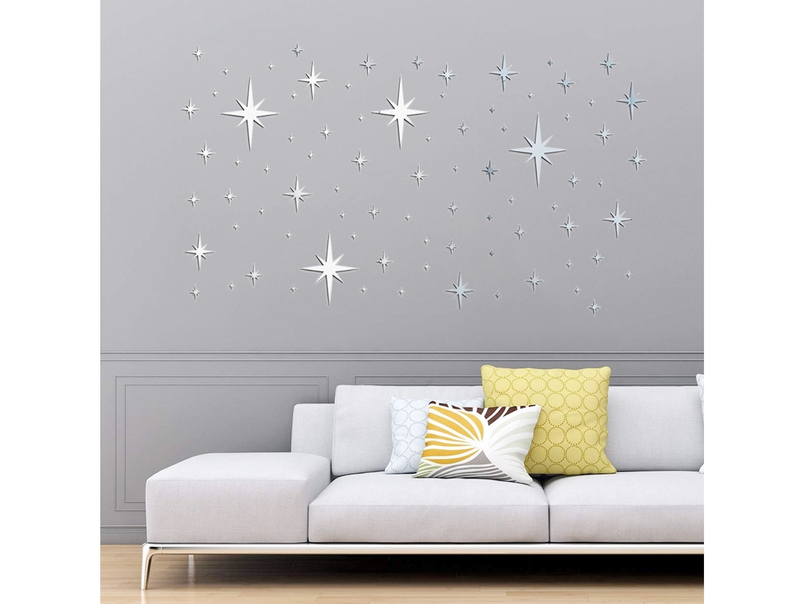 Pegatinas de Espejo Removibles, 82 Piezas, Decoración para Salón y Dormitorio NEVEANCE