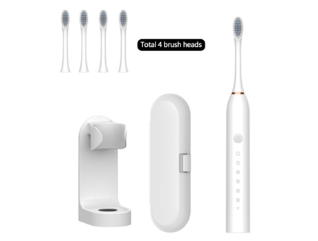 Cepillo de Dientes Eléctrico TRUMSEN X-3 MAX Blanco (45000 Rpm - 6 Modos - Recargable)