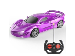 Carro de controle remoto recarregável em escala 1:18, modelo 2026, com bateria USB, 2,4 GHz e alcance de 30 metros.