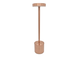 Lámpara de mesa LED de metal color cobre, táctil, recargable, 3 tonos de luz regulables, 2000 mAh, Jandei