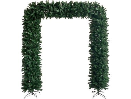 vidaXL Arco de árbol de Navidad verde 240 cm