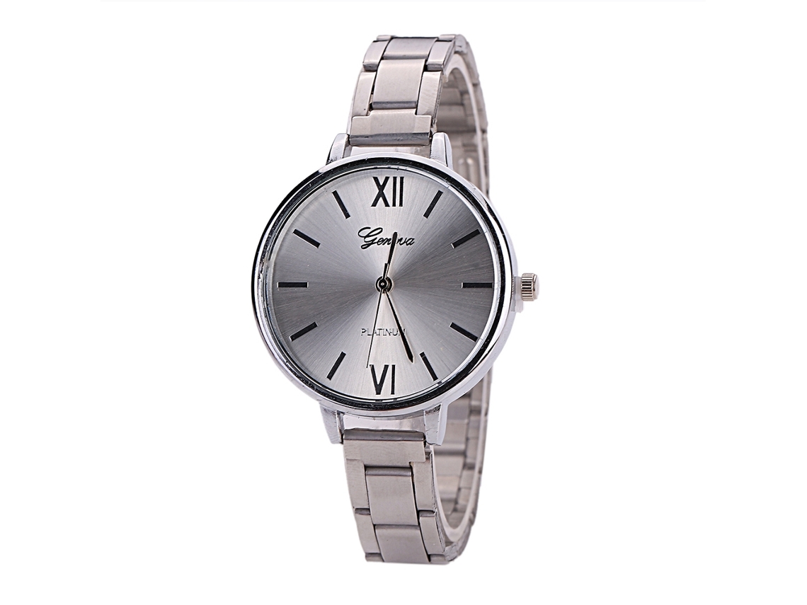Reloj De Pulsera Analógico Para Mujer Con Esfera Redonda De Cuarzo Y Correa De Piel Sintética (rosa)